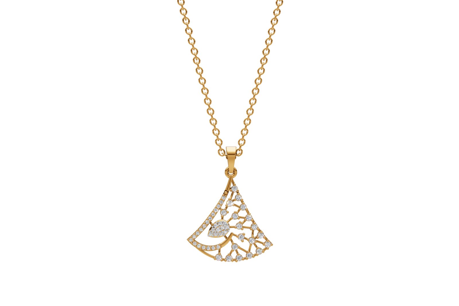 Triangle Diamond Designer Chain Pendant