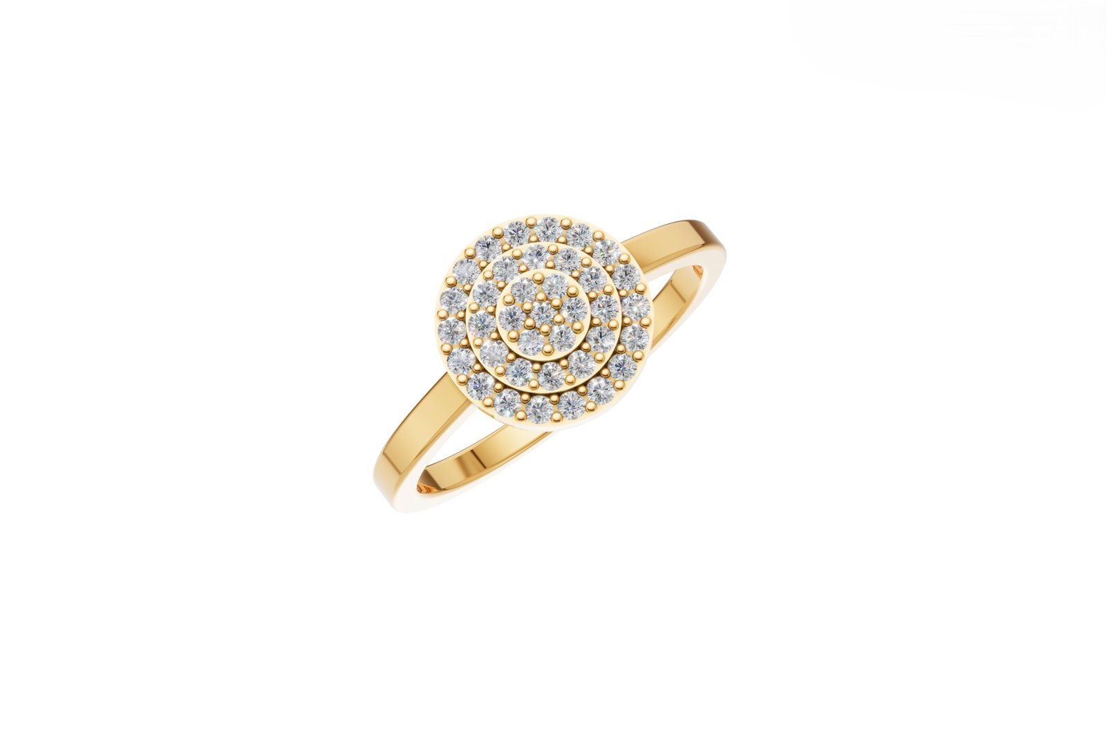 Round Cluster Diamond Ring - Image 2