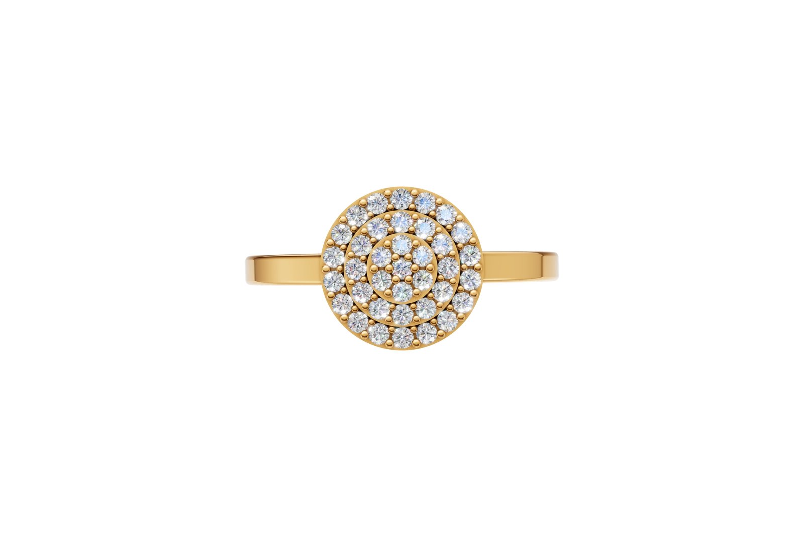 Round Cluster Diamond Ring
