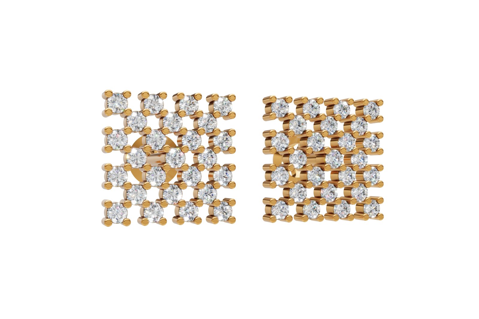 Contemporary Geometric Stud Earrings - Image 2