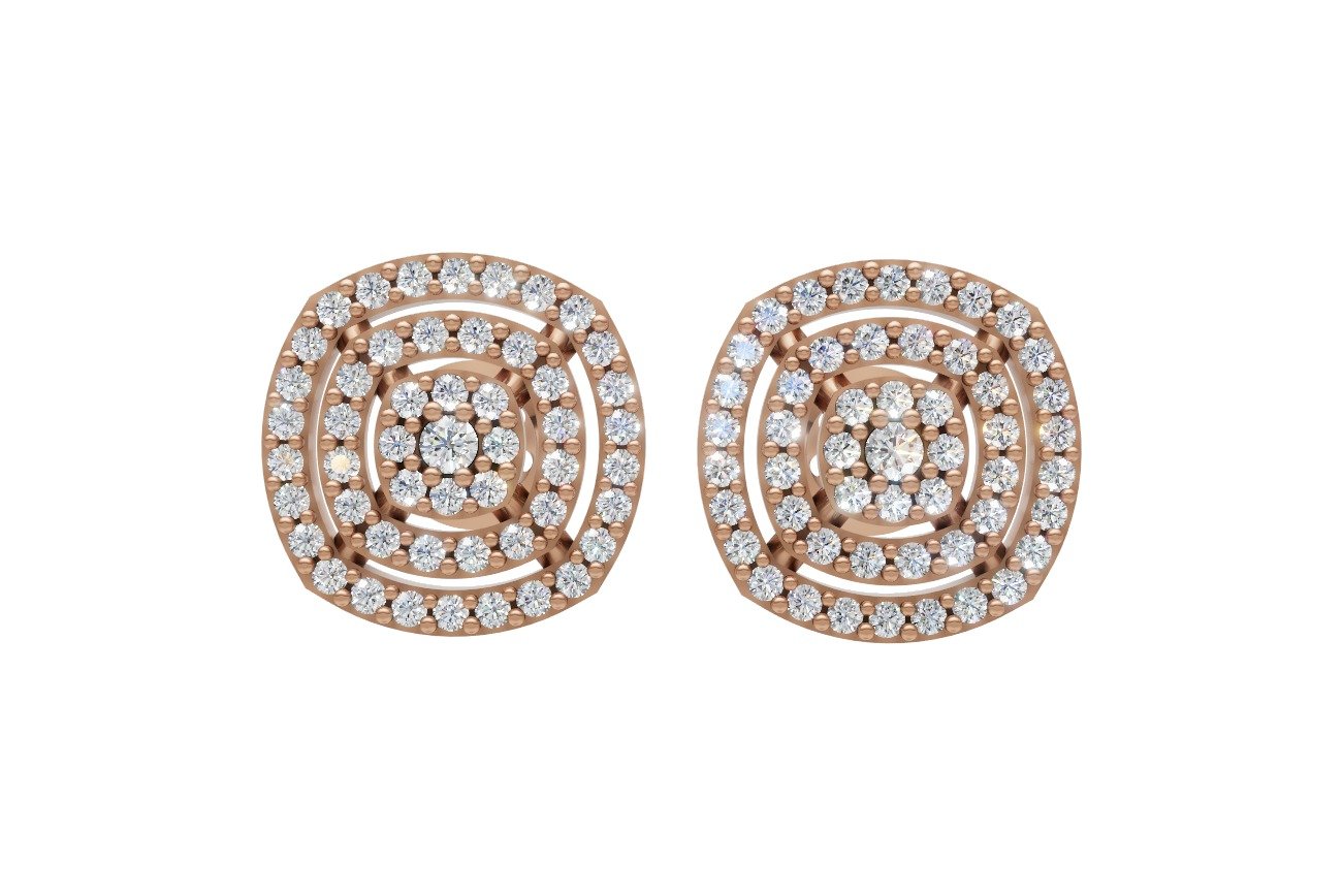 Elegant Circular Stud Earrings