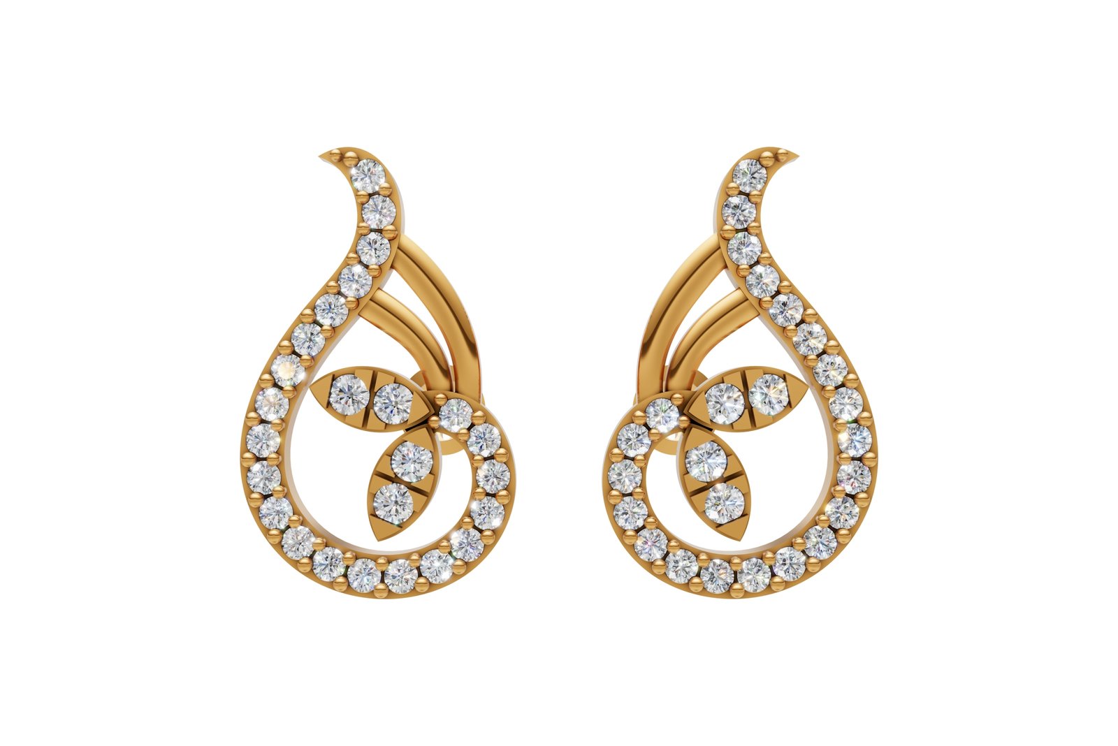 Teardrop Diamond Designer Earrings